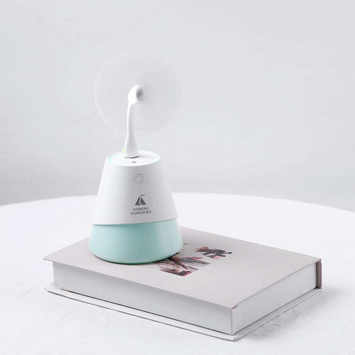 USB 3-in-1 Iceberg Cold Fog Humidifier | Portable LED Aroma Diffuser & Air Purifier