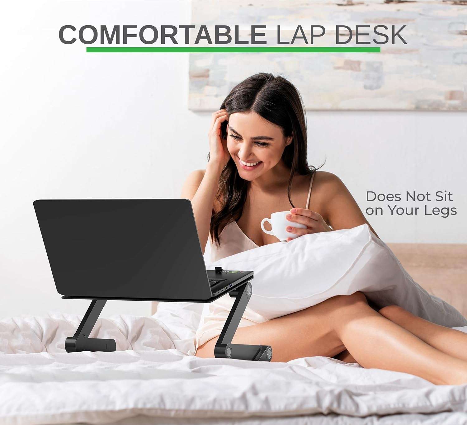 Multi-Functional Adjustable Laptop Table – Foldable MacBook Stand for Bed & Sofa with Mouse Pad
