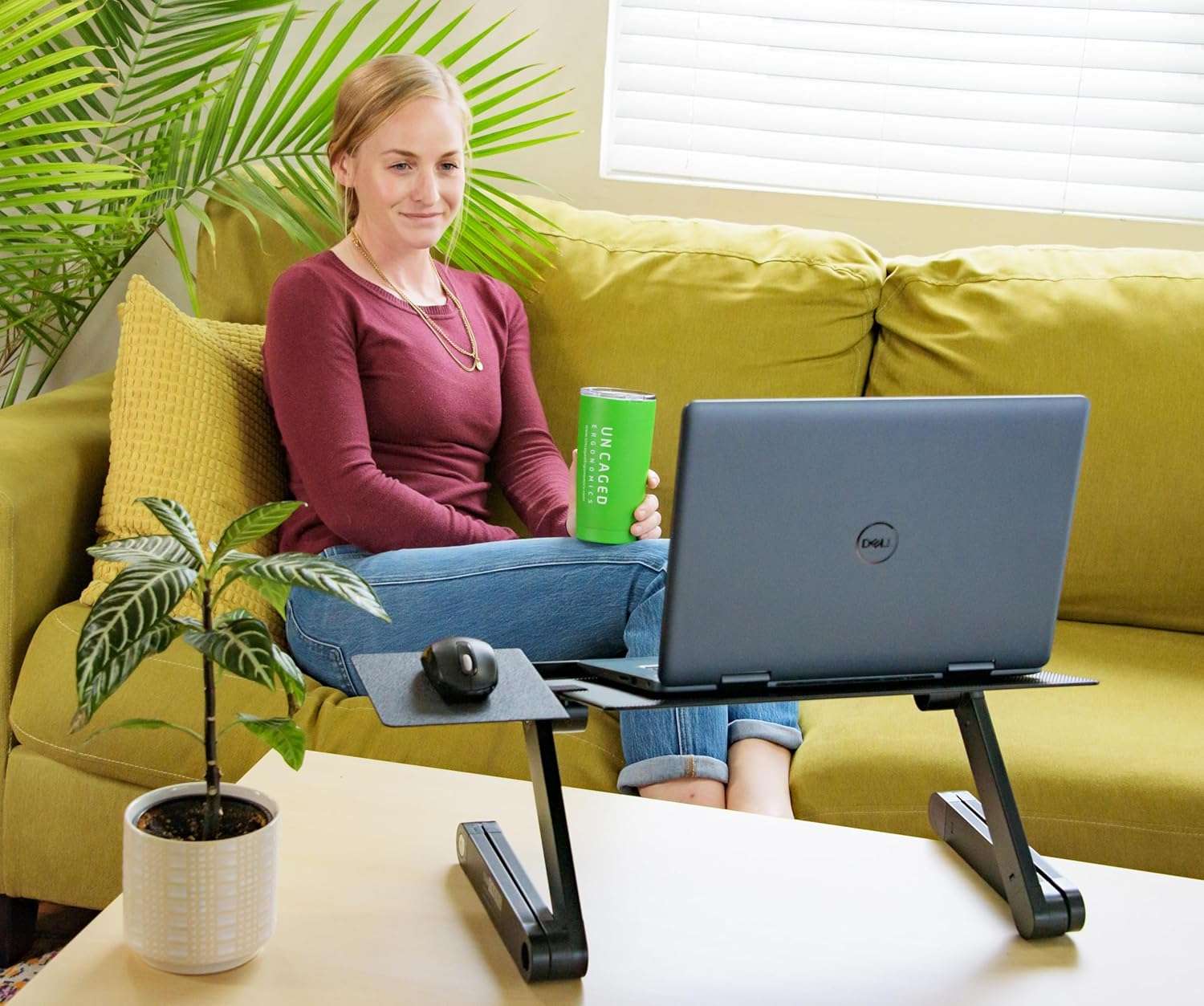 Multi-Functional Adjustable Laptop Table – Foldable MacBook Stand for Bed & Sofa with Mouse Pad