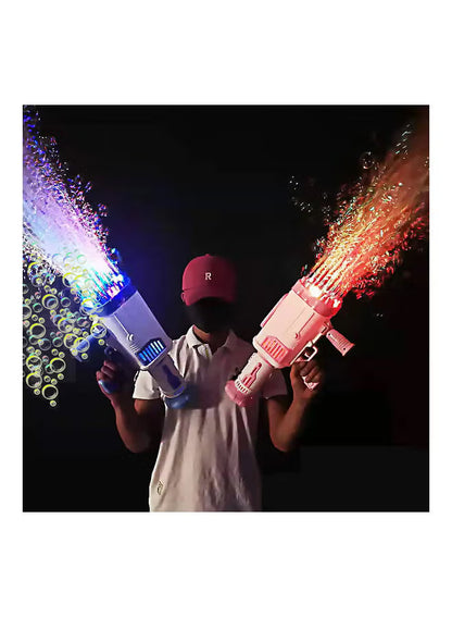 60 Holes Kids Rocket Bubble Gun - Kids Toy Bubble Maker Gun for Summer Party Fun