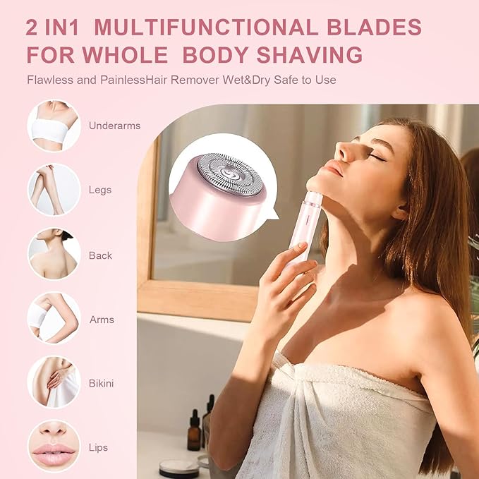 Dual Bikini Trimmer - Electric Razors for Women Ipx7 Waterproof