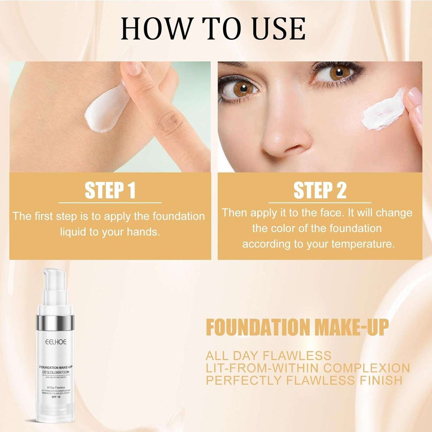 EELHOE Colour Foundation, Flawless Eelhoe Colour Changing - Mature Skin Foundation (ORIGINAL)