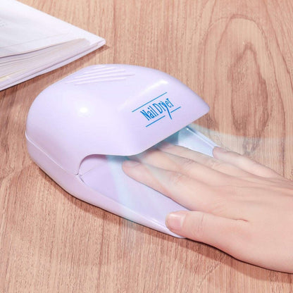 Nail Fan Dryer - Quick-Dry Nail Polish Machine for Regular Polish, Battery Operated