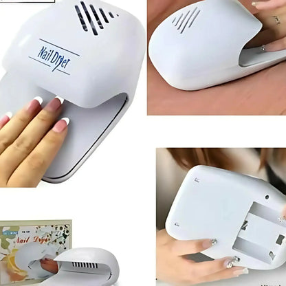 Nail Fan Dryer - Quick-Dry Nail Polish Machine for Regular Polish, Battery Operated