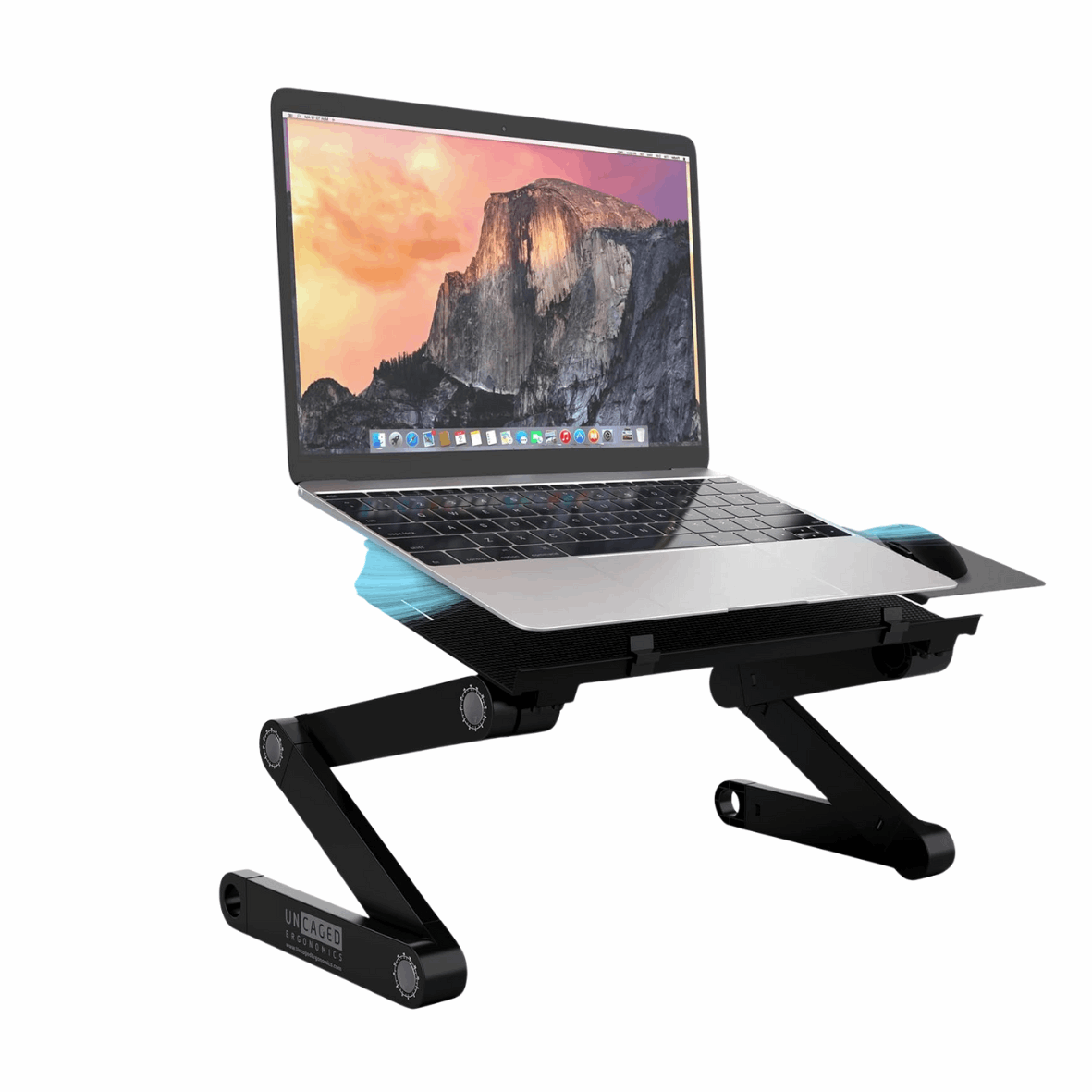 Multi-Functional Adjustable Laptop Table – Foldable MacBook Stand for Bed & Sofa with Mouse Pad