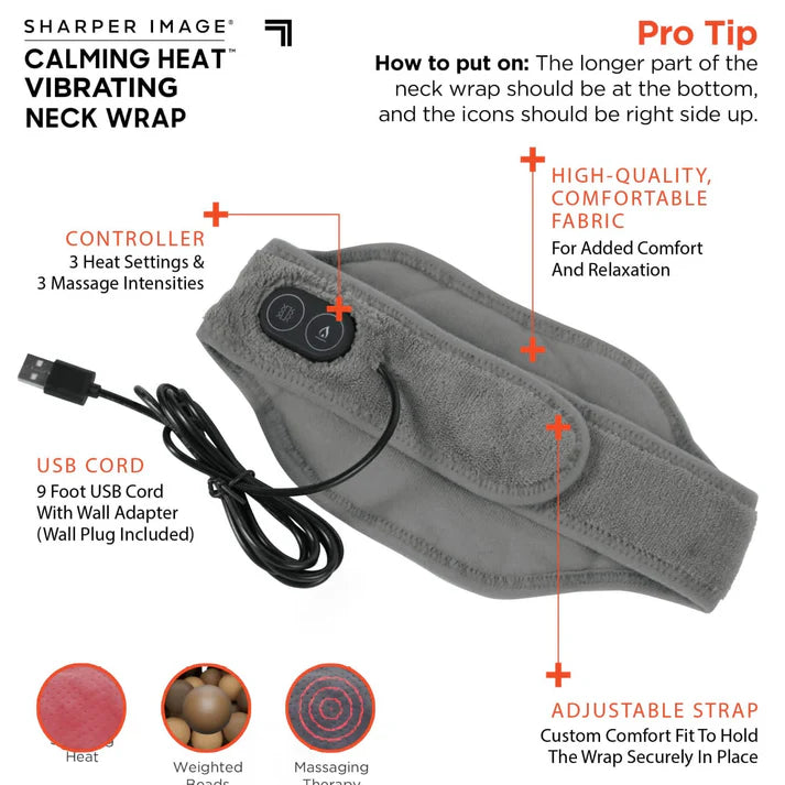 Electric Neck Warmer Wrap – Heated Neck Massager for Shoulder & Cervical Pain Relief with 3 Heat Modes