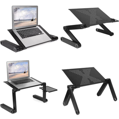 Multi-Functional Adjustable Laptop Table – Foldable MacBook Stand for Bed & Sofa with Mouse Pad