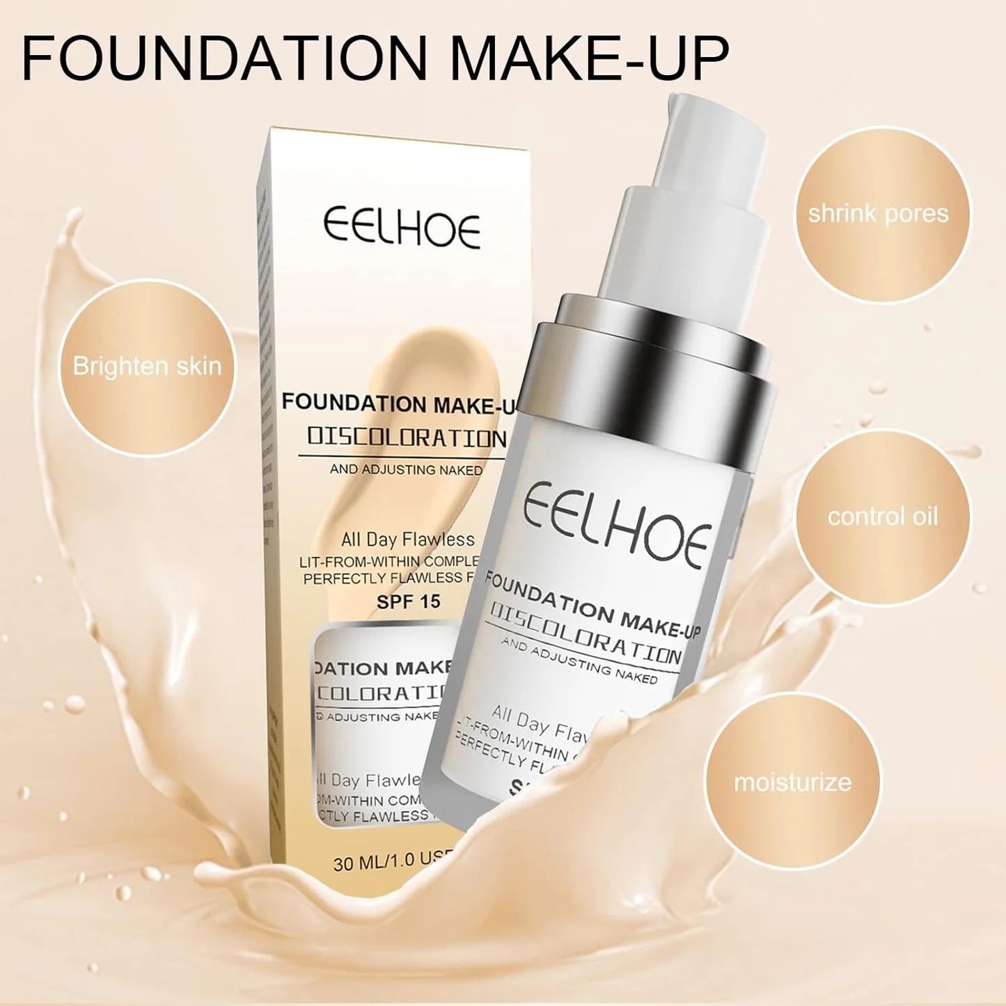 EELHOE Colour Foundation, Flawless Eelhoe Colour Changing - Mature Skin Foundation (ORIGINAL)