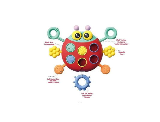 Ladybug Pull Toy – Fun, Learning and Teething Relief Shopzek