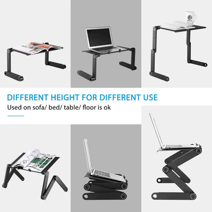 Multi-Functional Adjustable Laptop Table – Foldable MacBook Stand for Bed & Sofa with Mouse Pad